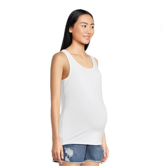 Maternity Essentials Ultra Soft Non Shirred Tank Tops 2-Pack Size XL - Picture 5 of 9